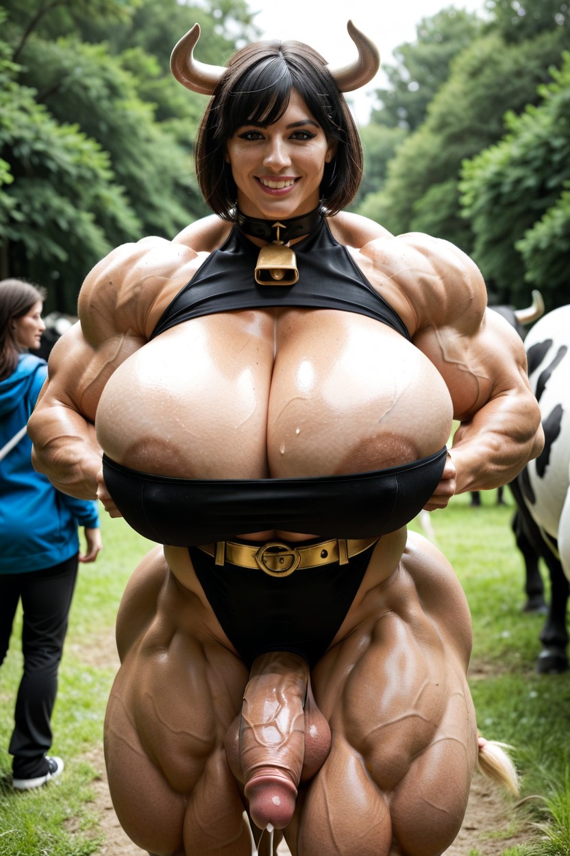 Massif, Futa Is Bigger, Cowprint Costume Porno IA transsexuelle