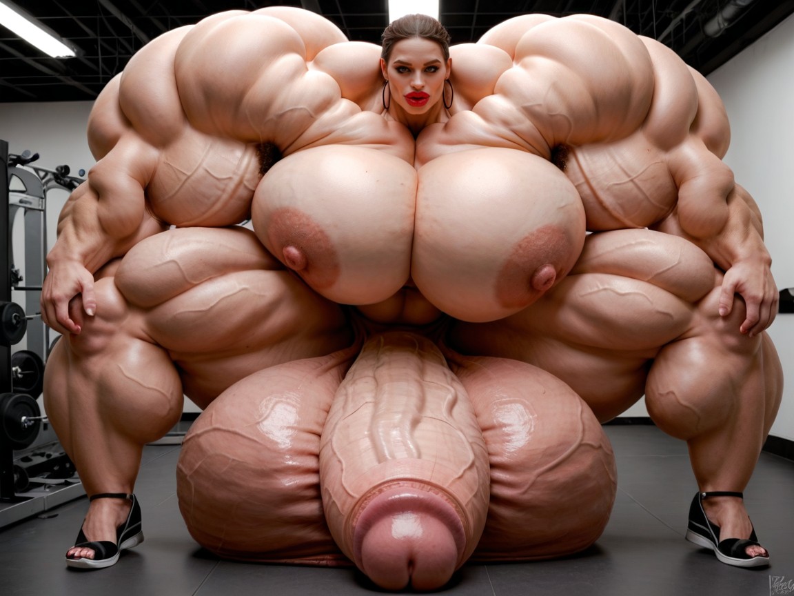 Hyper Growth, Hyper Absurdly Oversized Enormous Gigantic Massive Abs, Hyper Growing Porno IA transsexuelle