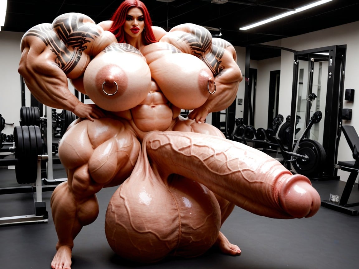 Penis Gigantic Then Torso, Hyper Muscle Growth, Hyper Gigantic Muscle Hips 人妖AI黃片