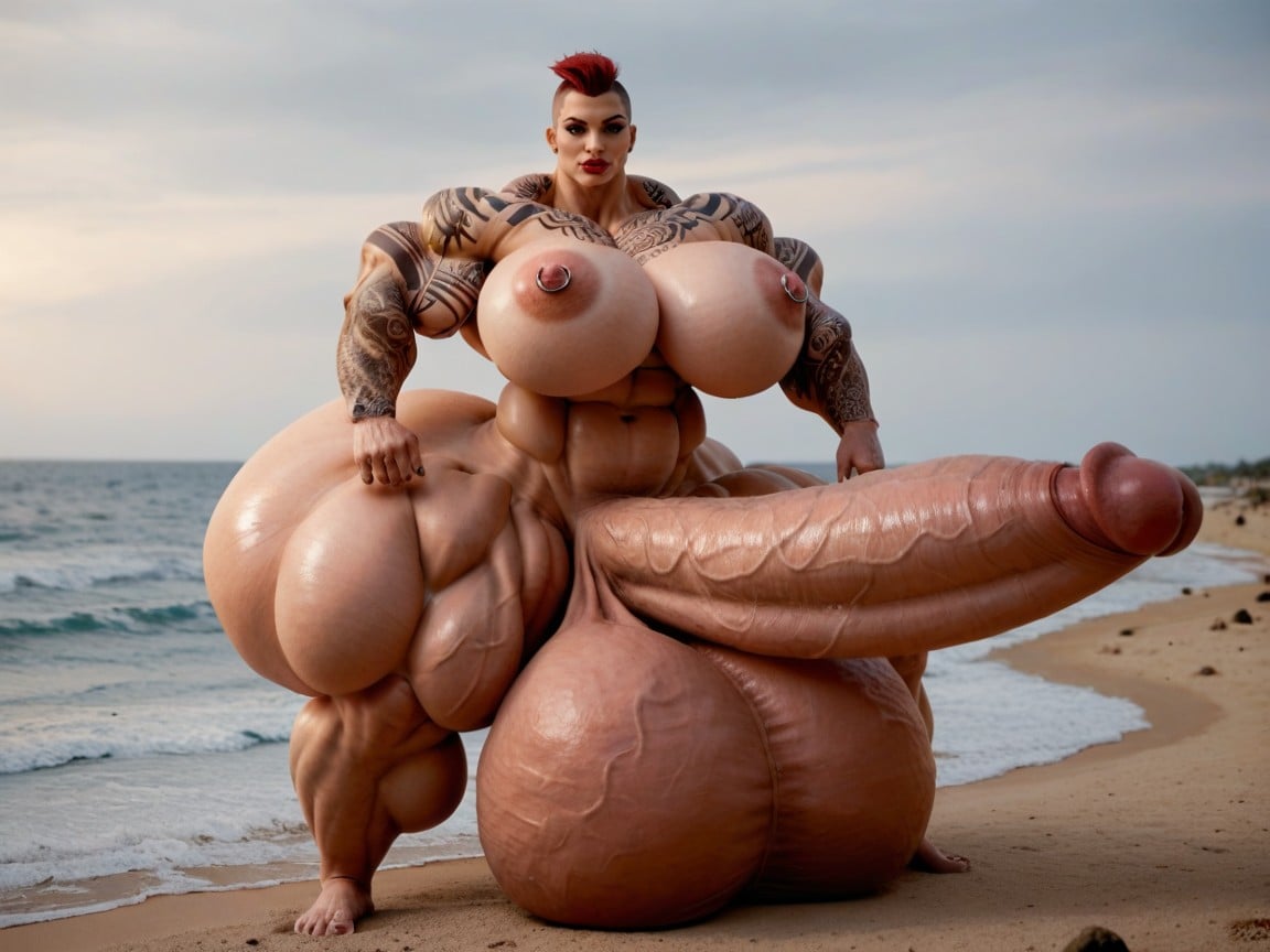 Balls Are Big Enough To Touch The Floor, Hyper Monster Oversized Extremely Enormous Gigantic Massive Cock, Hyper Oversized Enormous Gigantic Massive Balls 人妖AI黃片