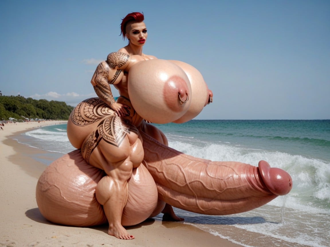 Hyper Monster Oversized Enormous Gigantic Muscle, Hyper Balls Growth, Hyper Gigantic Penis 人妖AI黃片