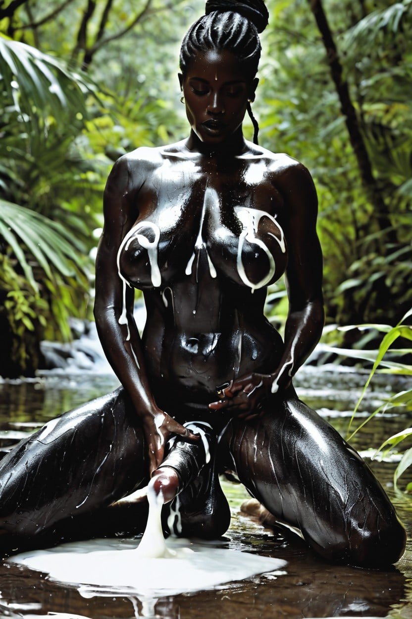 Realistic Erect Dick, Black Glans, His Penis Is Very And Porno IA transsexuelle