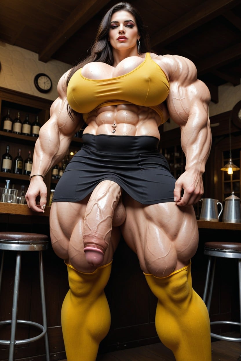 Gigantic Pectoralis Major, Gigantic Trapezius, Seductive Porno IA transsexuelle