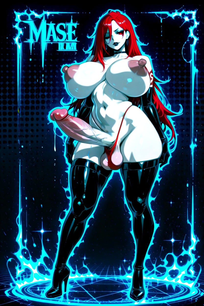 Whole Body View, Cock No Veins, Pale Skin 人妖AI色情