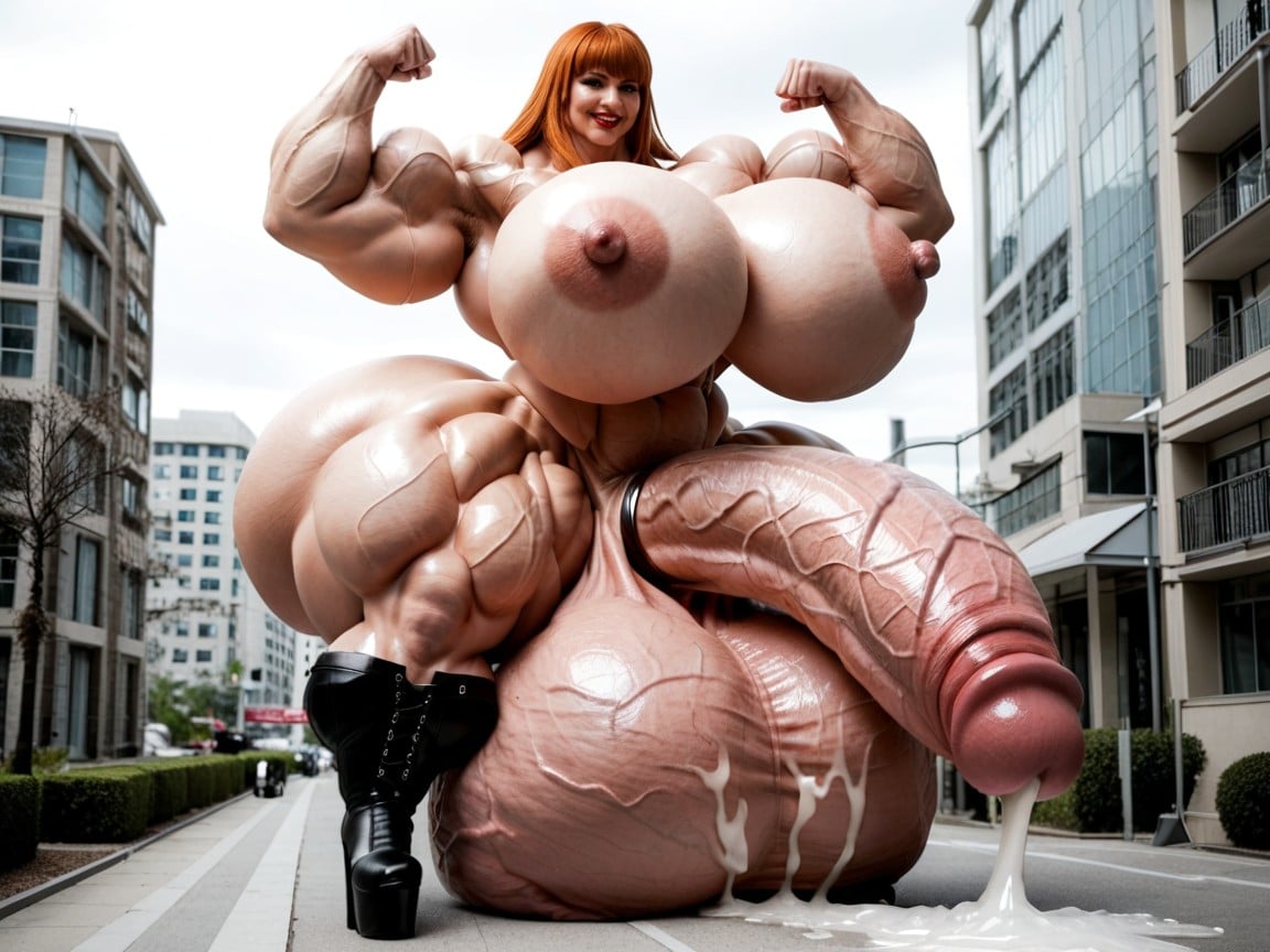 Bangs, Hyper Gigantic Veiny Penis, Massive Ass Porno IA transsexuelle