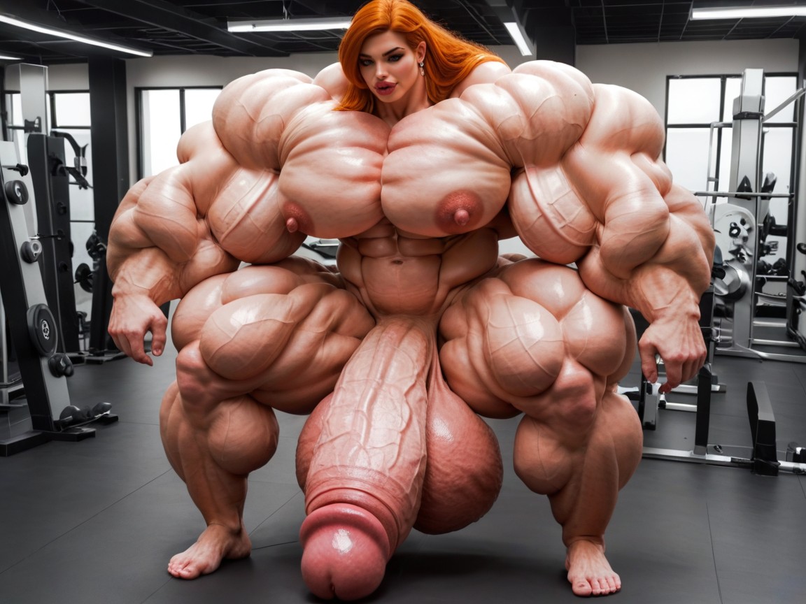 Hyper Growing, Hyper Bimbo, Hyper Vins On Muscle Porno IA transsexuelle