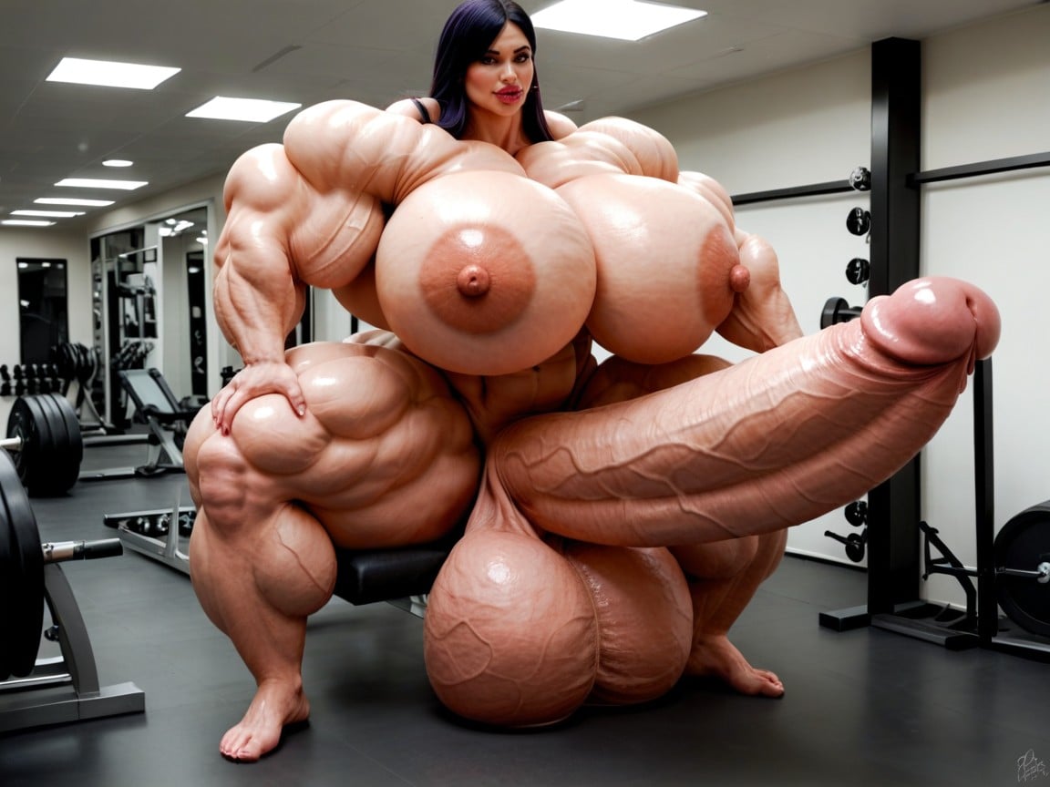 Gigantic Muscle Amazon Woman, Hyper Growth, 25+ 쉬메일 AI 포르노