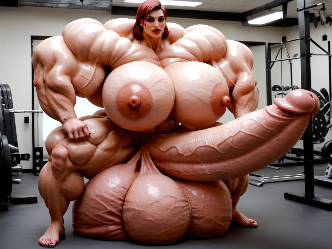 Gigantic Muscle Amazon Woman, Hyper Monster Oversized Gigantic Muscle, 30+ Shemale AI Porn