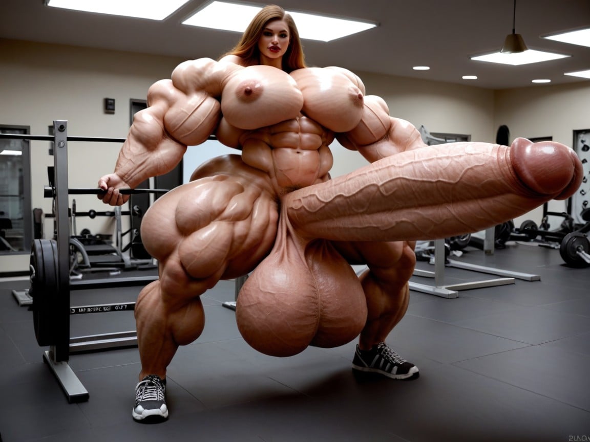 Hyper Oversized Gigantic Massive Lips, Solo, Balls Are Just Too Gigantic Porno IA transsexuelle