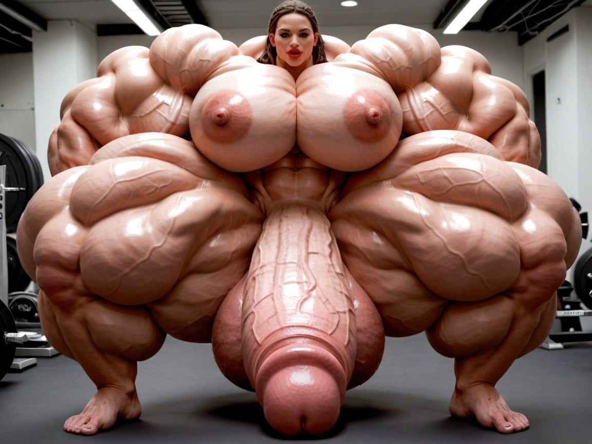 Hyper Monster Oversized Gigantic Muscle, Solo, Hyper Oversized Extremely Gigantic Massive Cock Porno IA transsexuelle