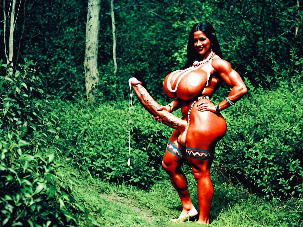 Full Body View, Naked, Fit Shemale AI Porn