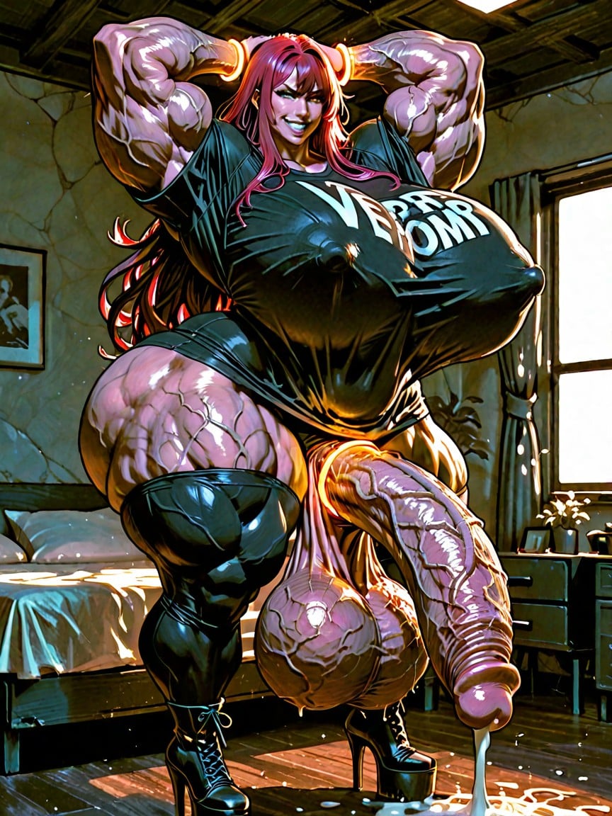 Hyper Gigantic Veiny Penis, Hyper Gigantic Veiny Penis, Cumming Alot ニューハーフAIポルノ