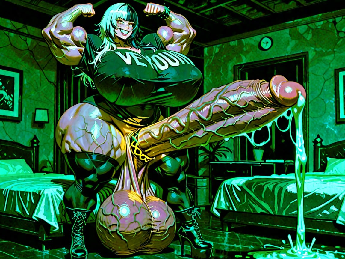 Hyper Cock Growth, Bodybuilder, Hyper Gigantic Veiny Penis Porno IA transsexuelle