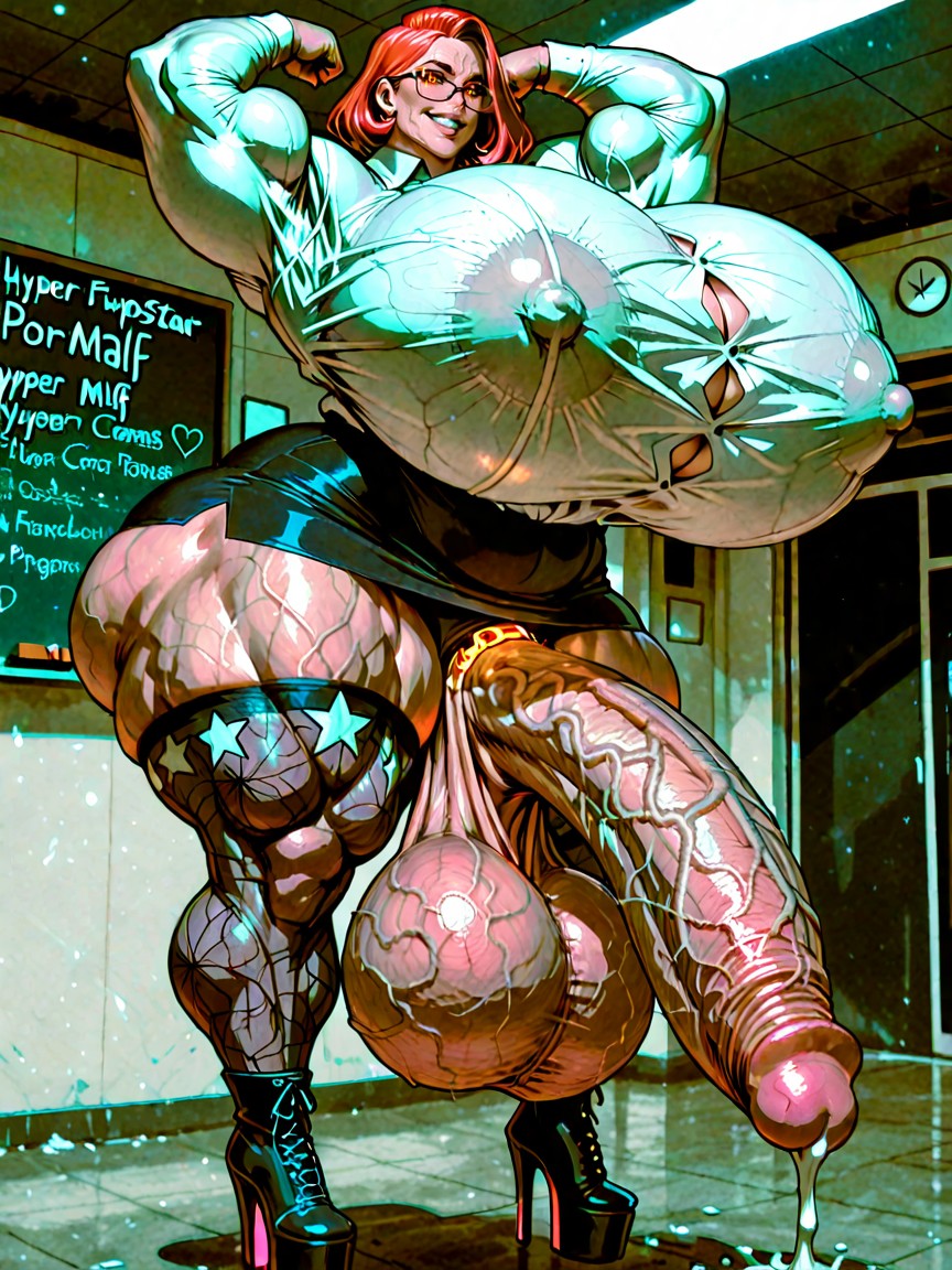 フレキシング, Fat Cock, Platform High Heels ニューハーフAIポルノ