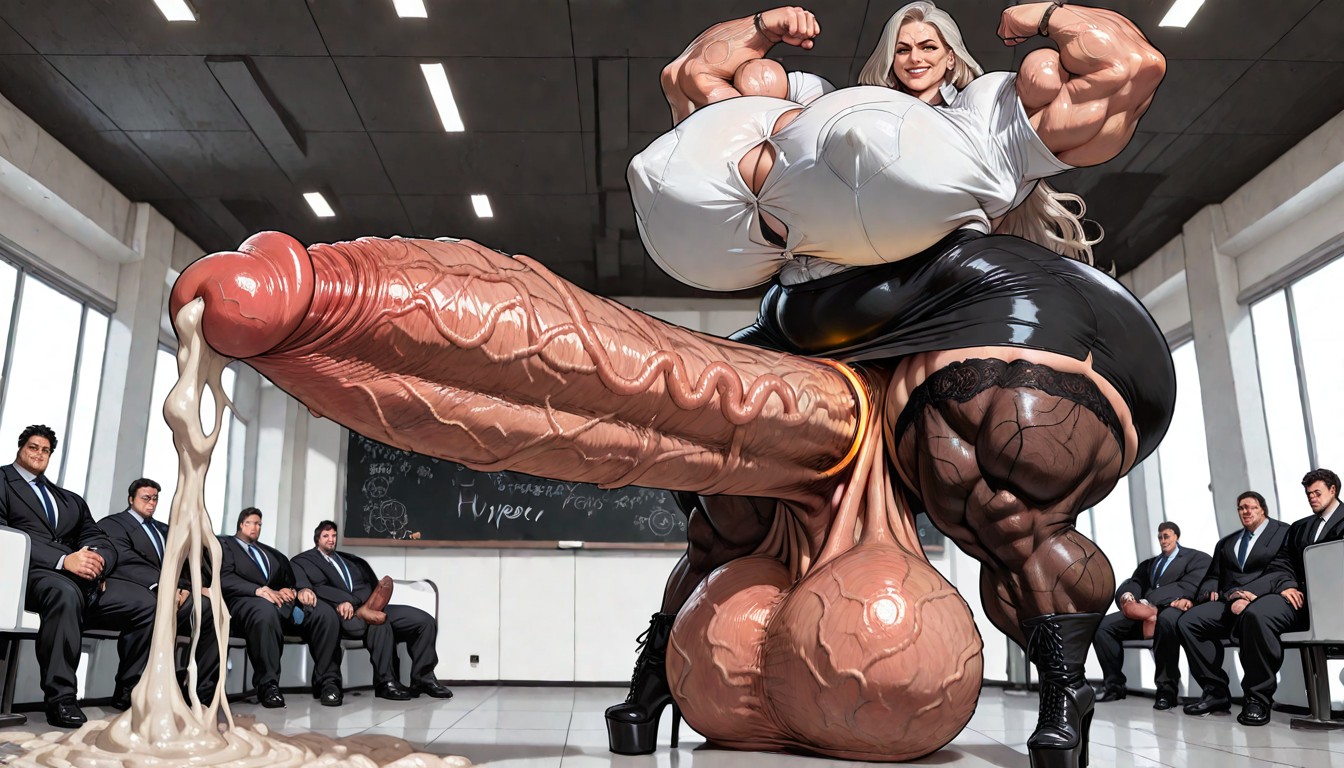 Hyper Gigantic Testicles, Saggy Balls, Waist Shemale AI Porn