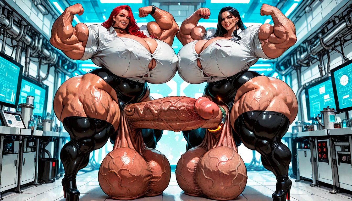 Massive Muscles, Absurdly Oversized Veiny Futanari Cock, Hyper Thick Cock Porno IA transsexuelle