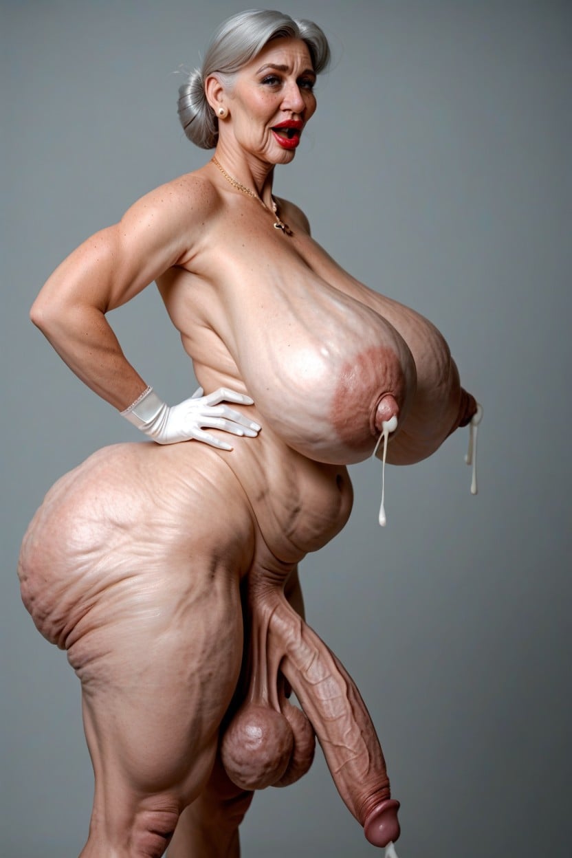 Side View, Cellulite Thighs, Crooked Nose Porno IA transsexuelle