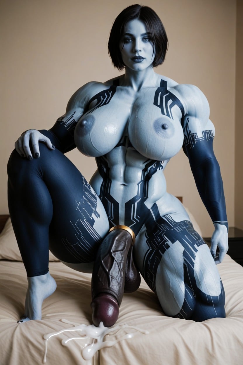 Veiny Cock, Barefoot, Huge Black Cock Porno IA transsexuelle