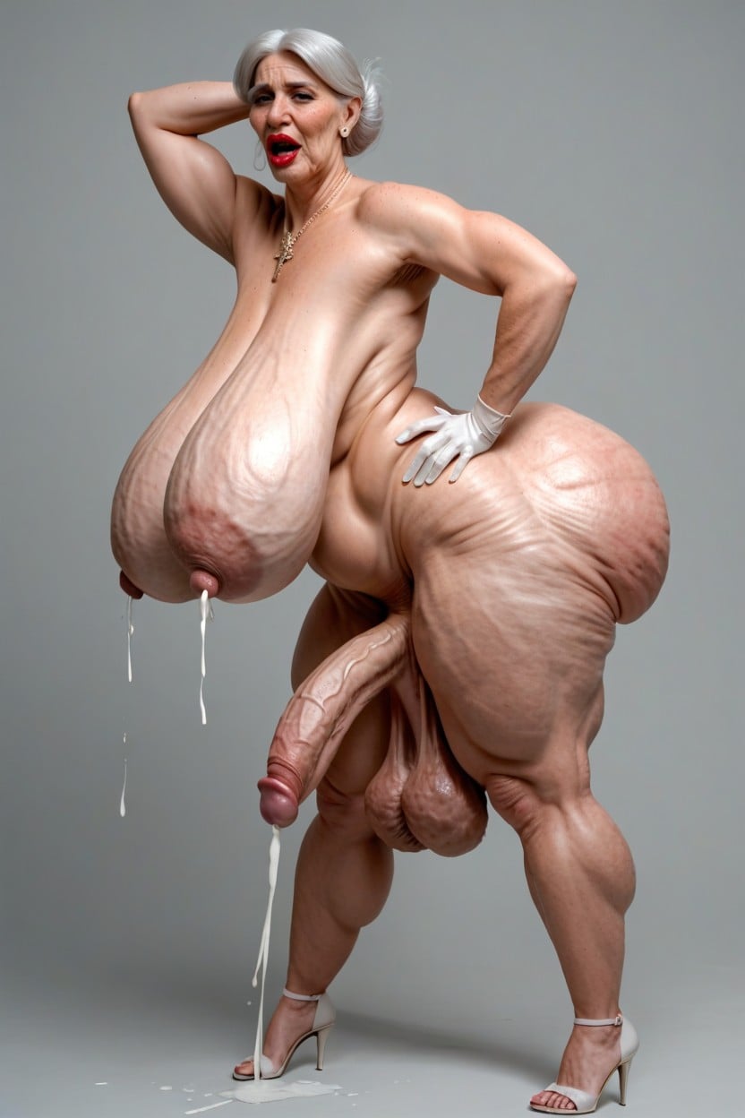 Saggy Breasts, Hyper Long Cocks, Freckles 쉬메일 AI 포르노