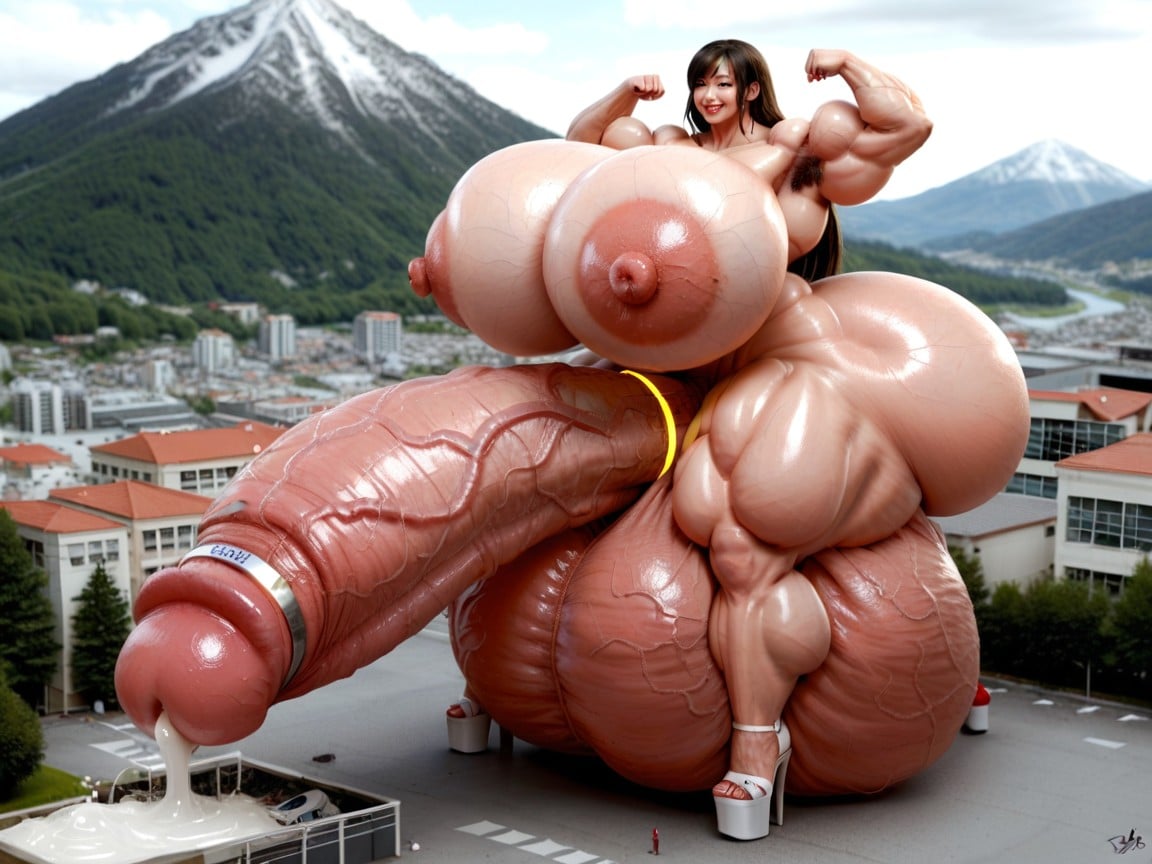 Huge Breasts, Large Nipples, Hyper Long Penis 人妖AI黃片