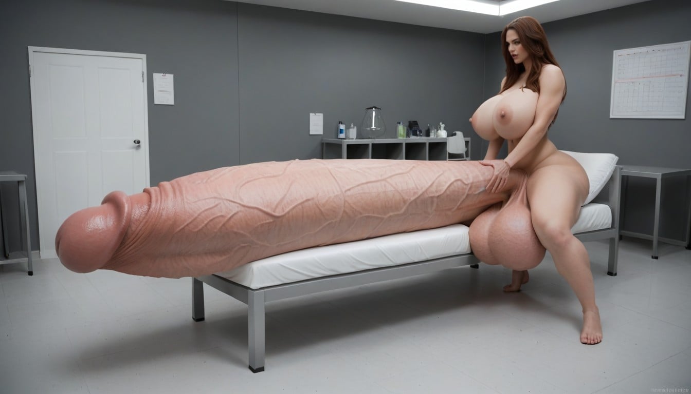 Labor, Hyper Supersized Penis, Beschämt Transfrau KI-Porno