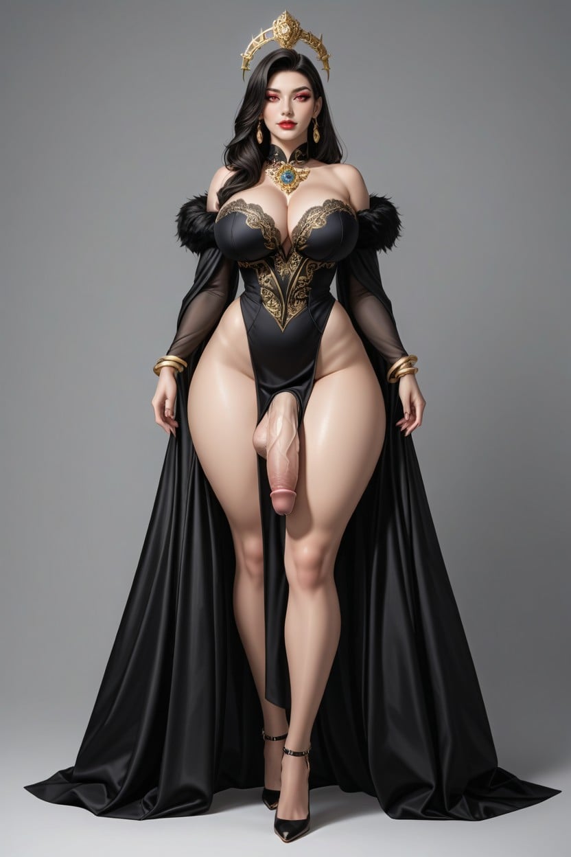 25+, Graceful Waist Wide, Full Body From Head To Toes And Wear Something That Shows Her Penis Porno IA transsexuelle