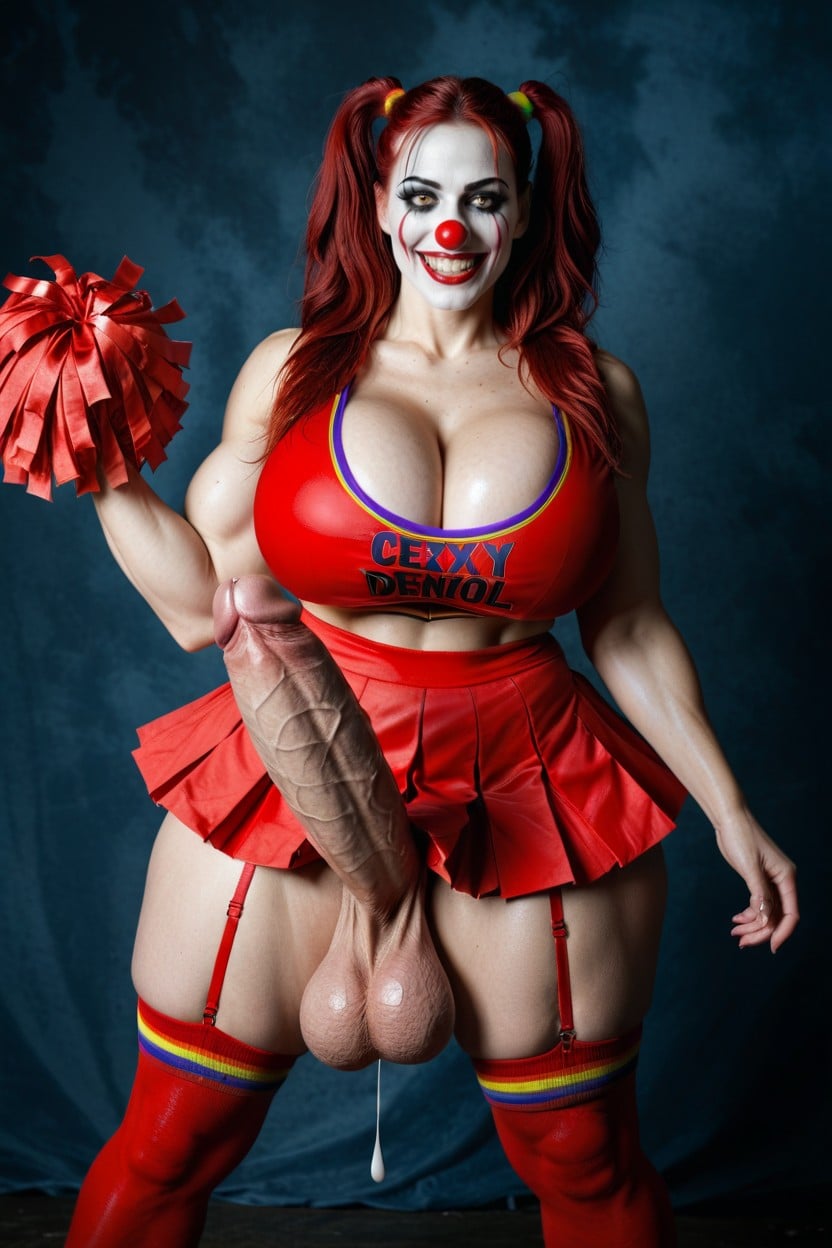 Bbw, Overflowing Cleavage, Gigantic Muscular Thighs Porno IA transsexuelle