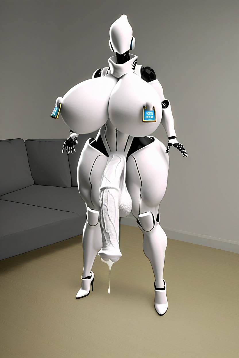 Atletic, White High Thights, Muscular Body Shemale AI Porn