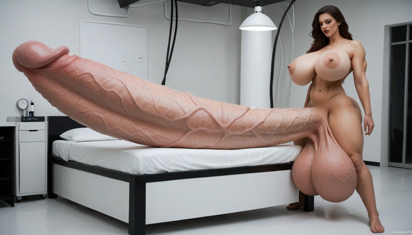 Penis Larger Than Entire Bed, Super Model, Gigantic Futa 쉬메일 AI 포르노
