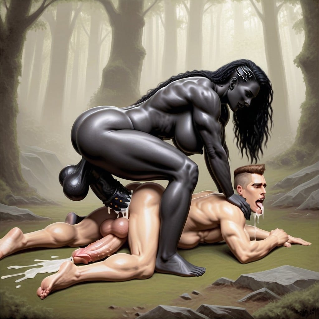 Futa On Black Male, Intense Sex, 18+ Shemale AI Porn