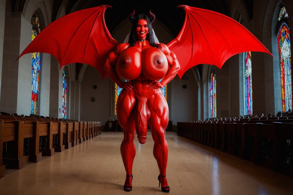 Gigantic Trapezius, Voluptuous, Nude Travesti IA Pornô