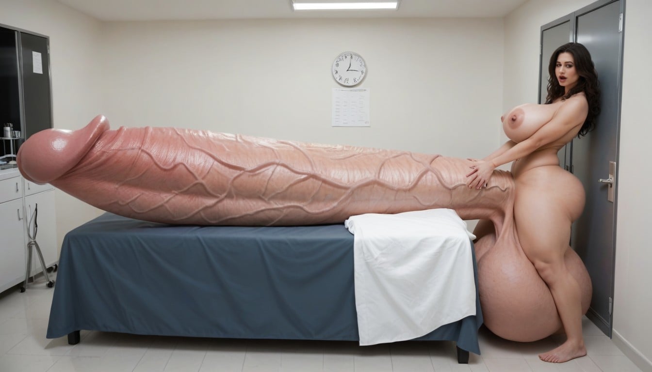 Gigantic Penis, Gigantic Monstrous Penis, Embarrassed Shemale AI Porn
