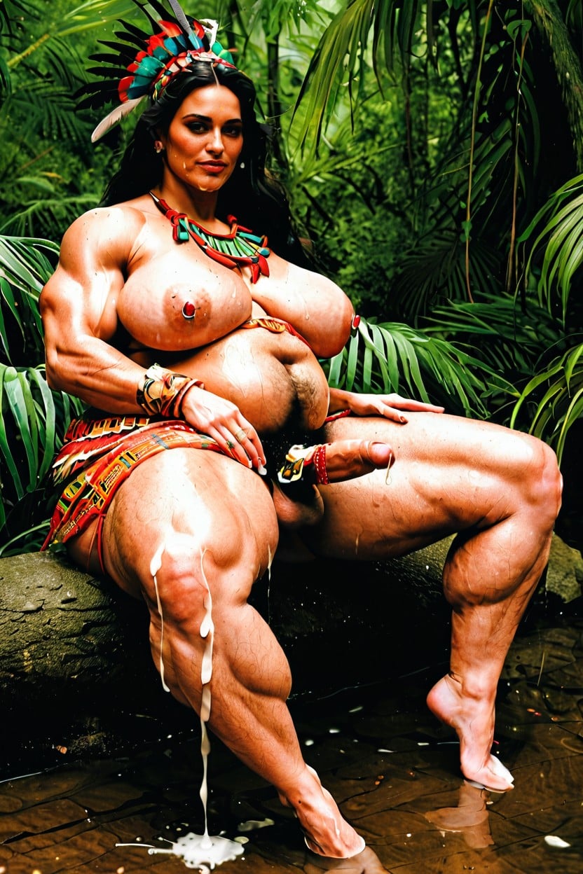 Gigantic Saggy Breast, Muscular Arms, Extreme Cellulite 人妖AI黃片