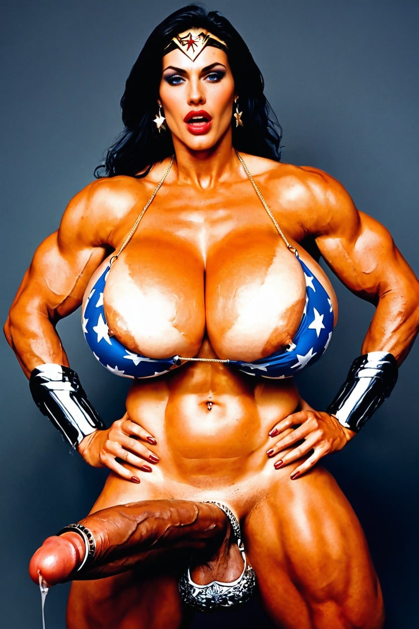 Dominatrix, Wonder Woman Tiara, Shocked Shemale AI Porn