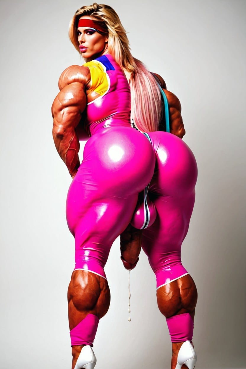 Hyper Defined Muscles, Ass Popping Out, Ultra High Details 人妖AI色情