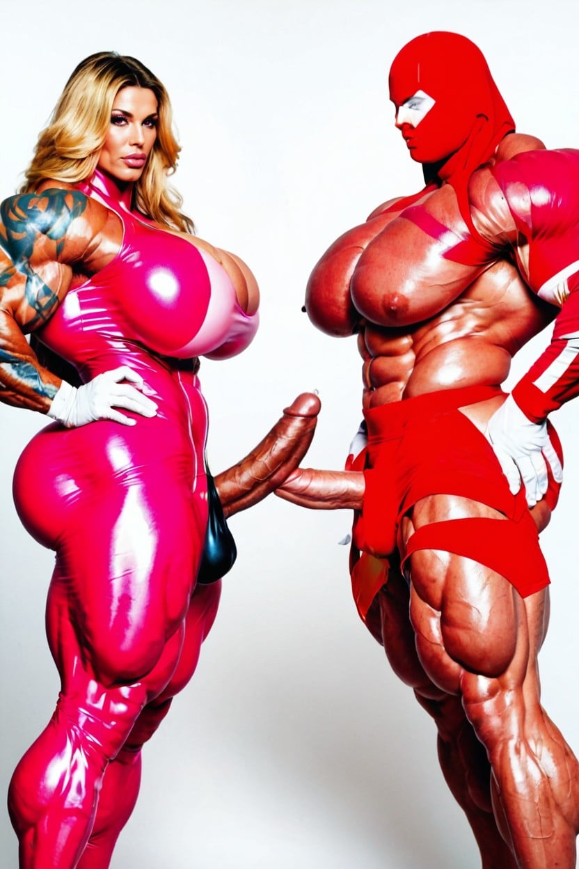 Washboard Abs, Hyper Wide Hips, Full Lips 人妖AI色情