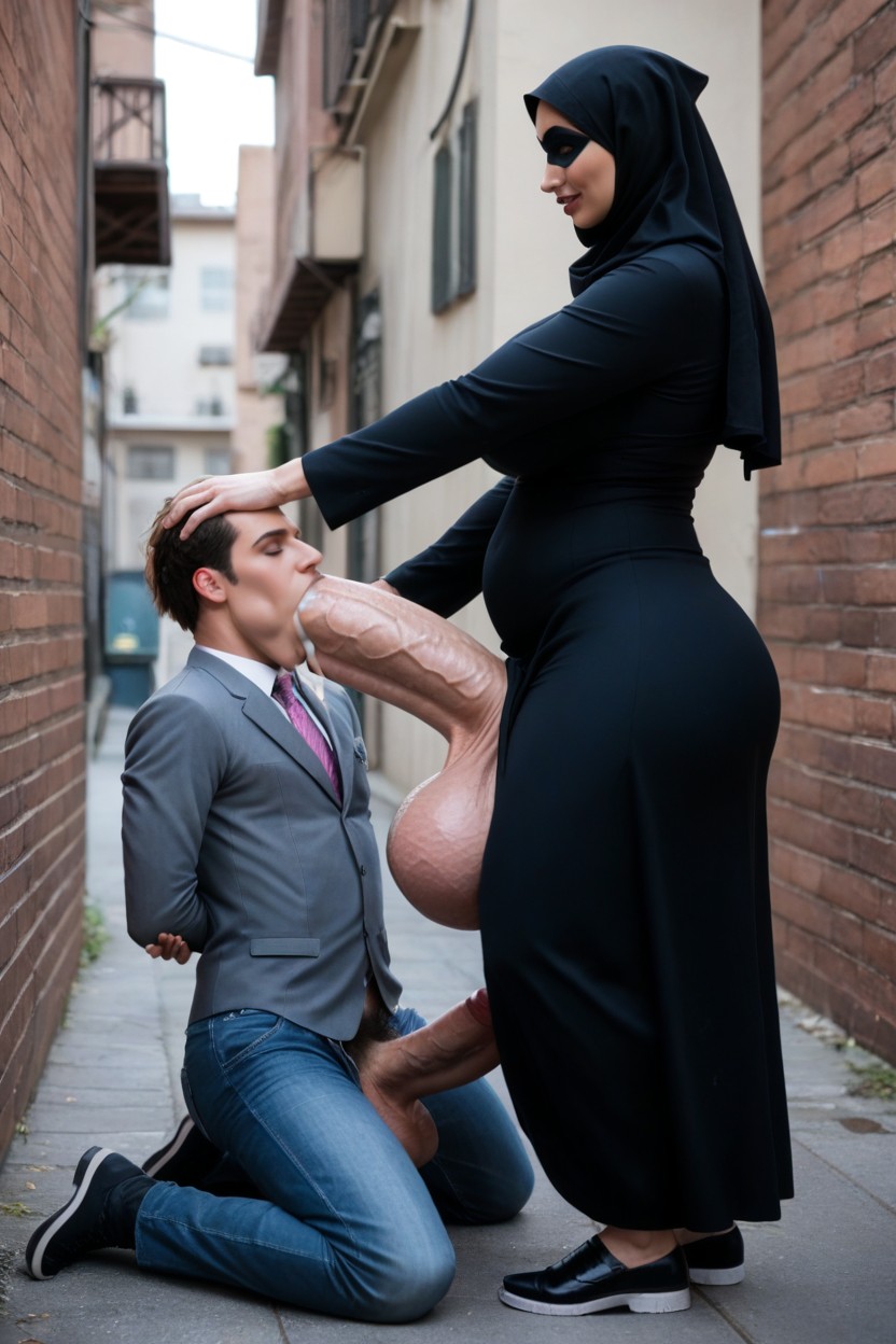 Futanari Tops Male, Massive Bulge Popping Out, De Rodillas Porno shemale IA