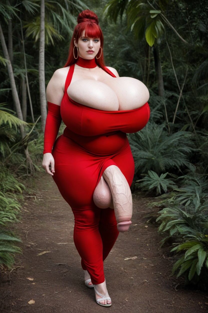 Cock Way Too Big, Cock Ring, Balls Too Big Shemale AI Porn