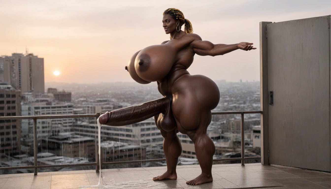 非常に大きい, Standing, Thick Cock ニューハーフAIポルノ