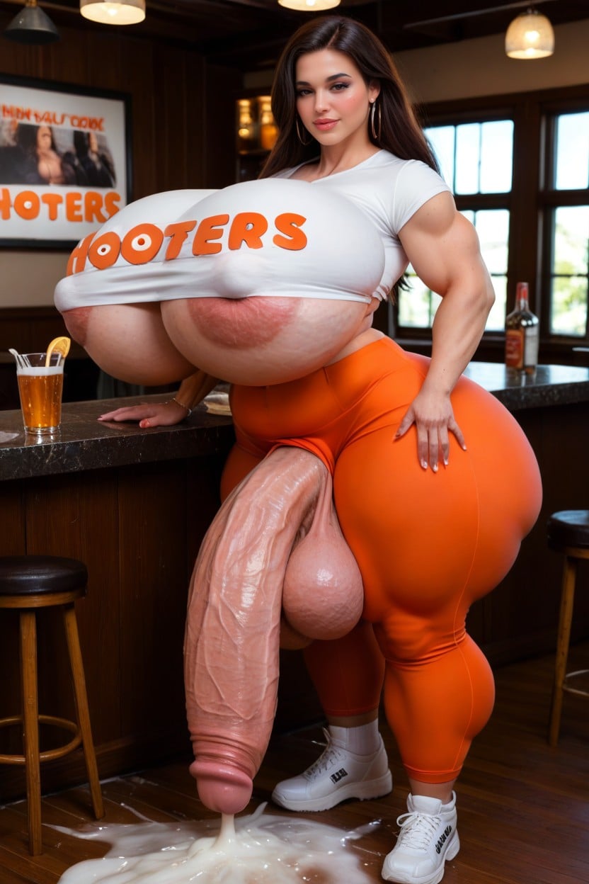 18+, Cleavage, Gigantic Breasts Bigger Than Torso Each Shemale AI Porn