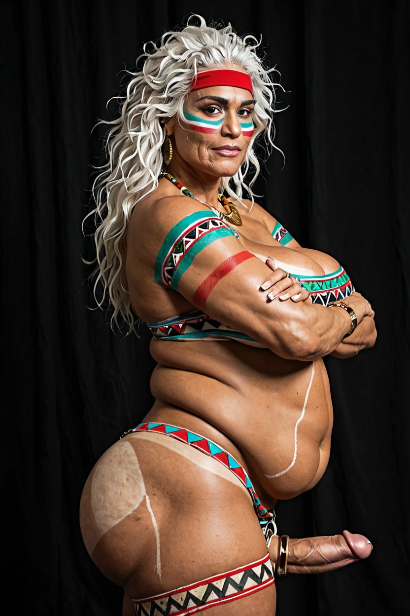 Cock Ring, Excessively Large Ass, Very Hyper Colossal Belly Shemale AI Porn