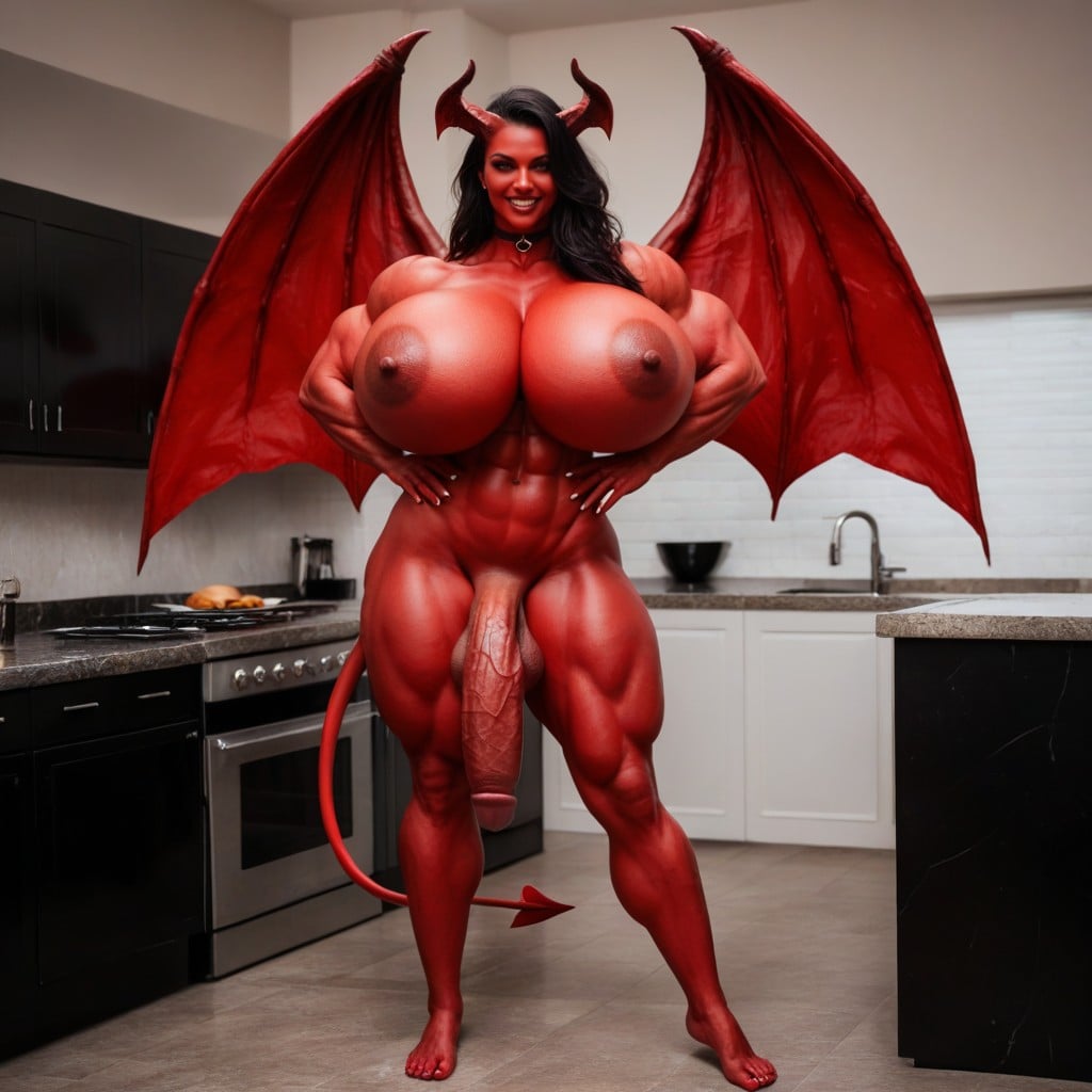 Curvy, Thick Thighs, Gigantic Serratus Anterior 쉬메일 AI 포르노