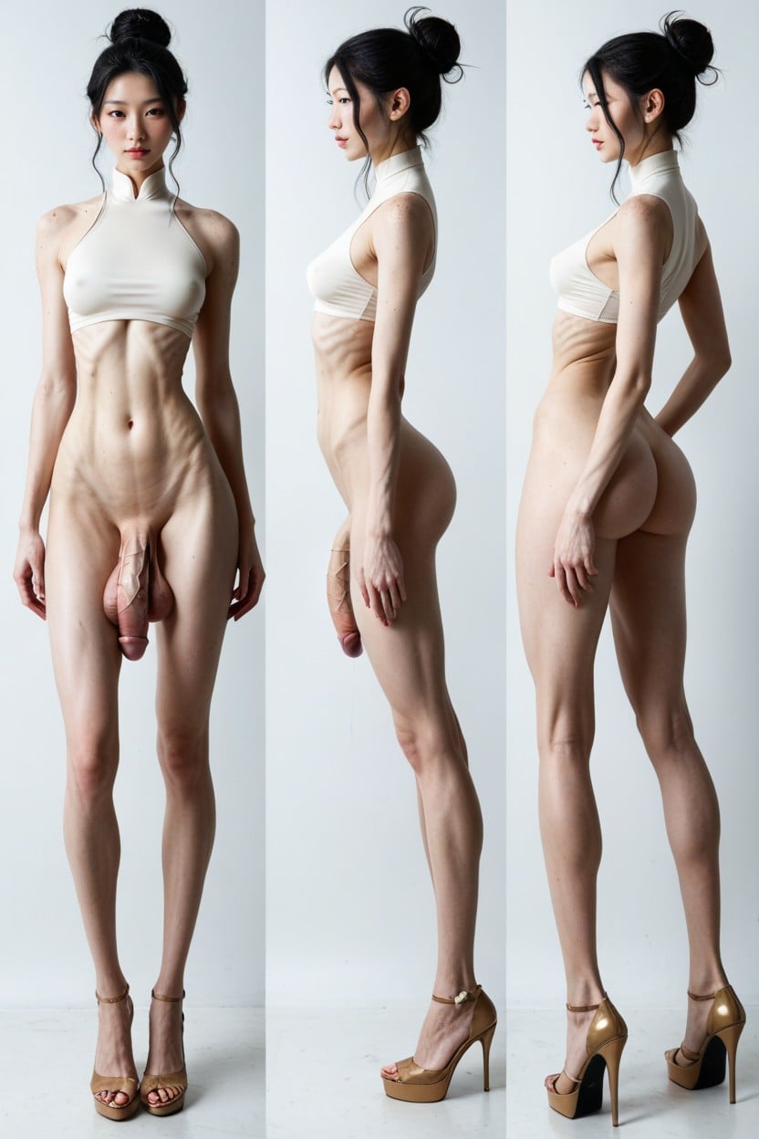 Straight Back Contour, Veiny Penis, Impossible Waist Porno shemale IA
