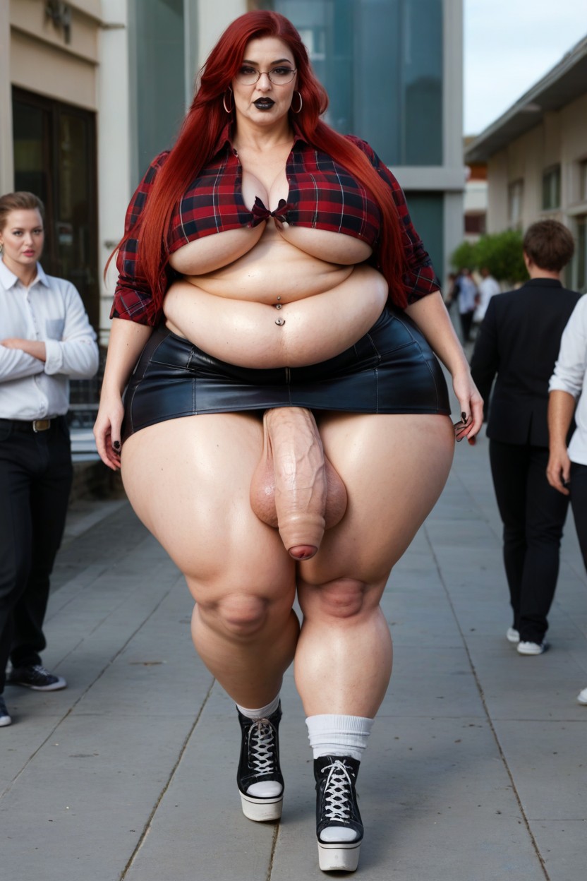 Anneau Pénien, Stroking Penis, Seins Affaissés Géants Porno IA transsexuelle
