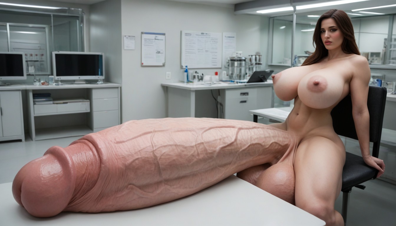 Penis Larger Than Entire Bed, Hiperpene Imposiblemente Largo, Balls Are Big Enough To Touch The Floor Porno shemale IA