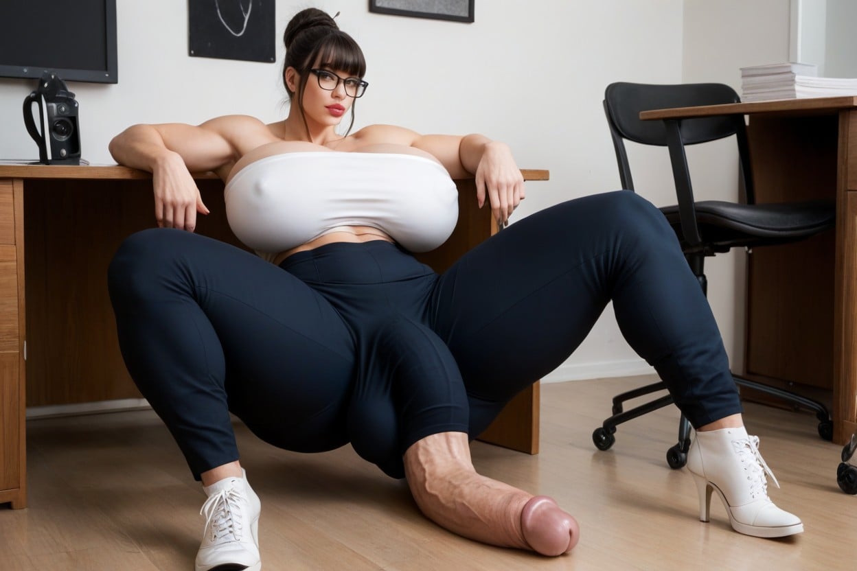 Bangs, Fully Clothed, Horny Expression Shemale AI Porn