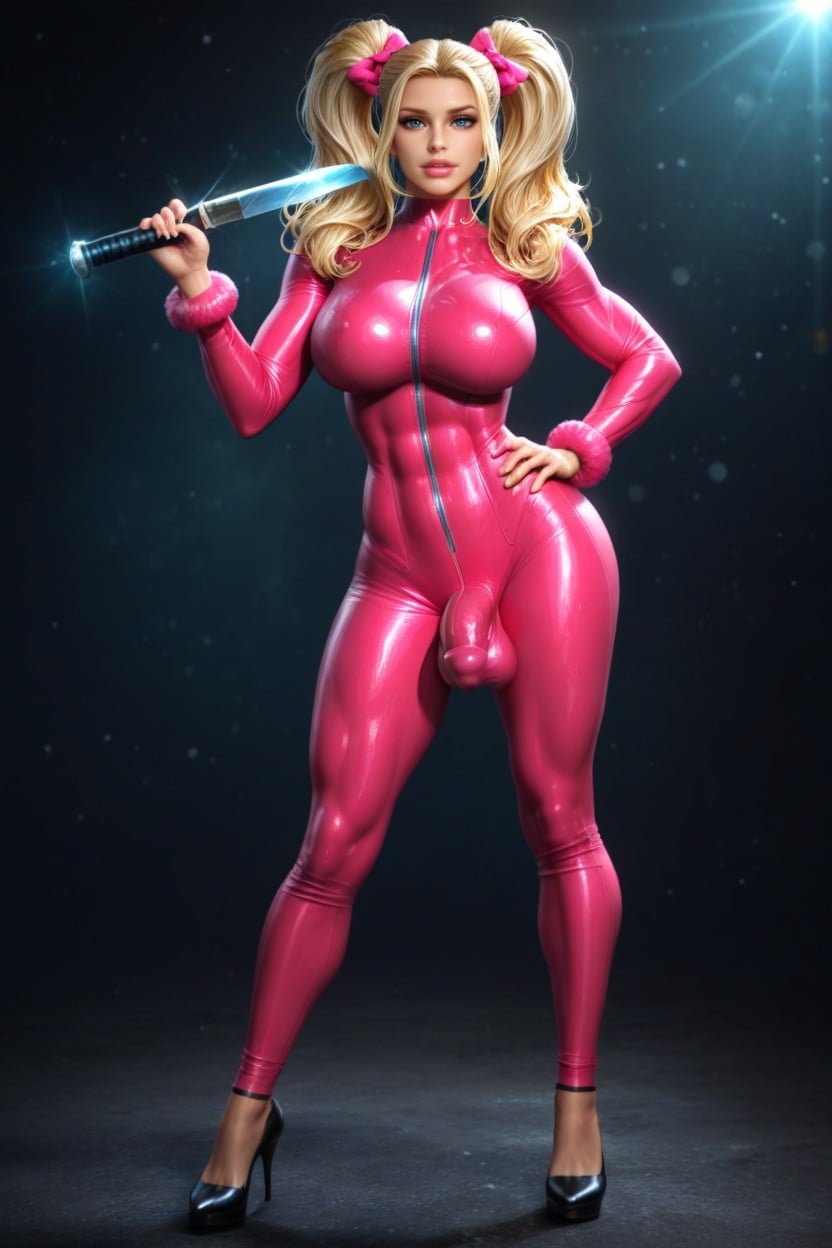 Bubbly Expression, Front View, 18+ Shemale AI Porn