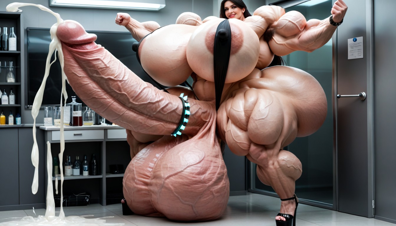 Sexy, Gigantic Muscles Hyper Massive Muscles, Hyper Big Muscles Shemale AI Porn