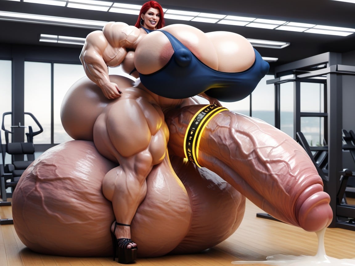 Colossal Breast, Huge Veins On Penis, Most Exaggerated Gigantic Oversized Penis Shemale AI Porn