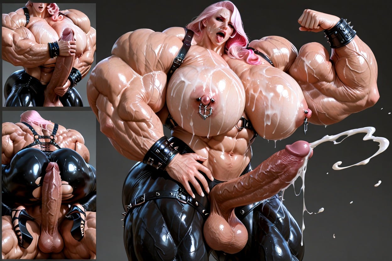 Breast Expansion, Gigantic Muscular Calves, Gigantic Erect Cock Shemale AI Porn